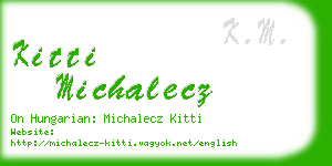 kitti michalecz business card